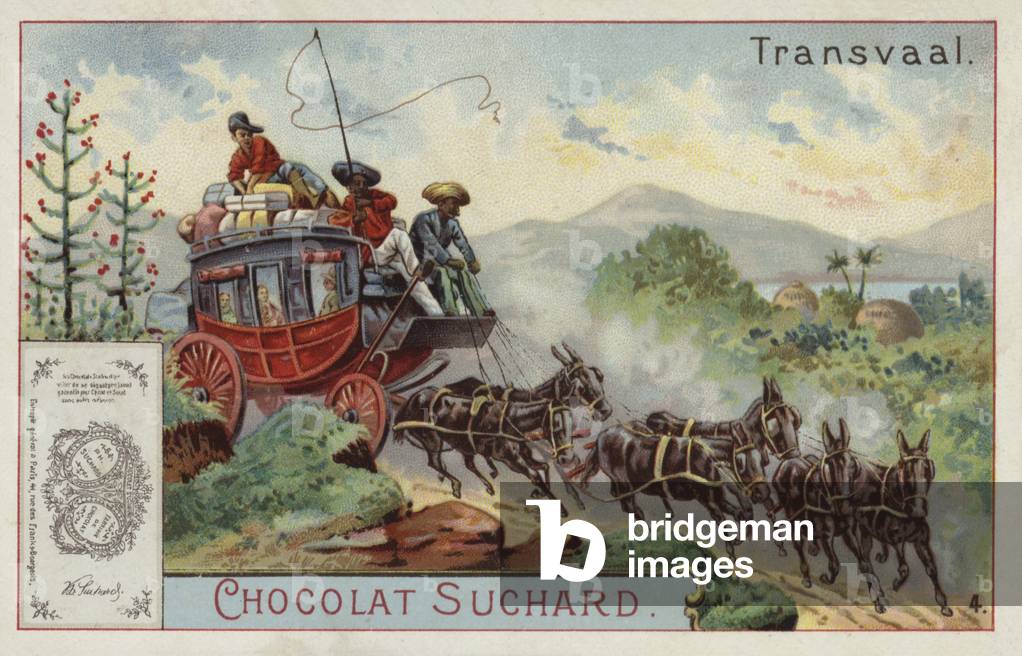 Stagecoach, Transvaal (chromolitho)