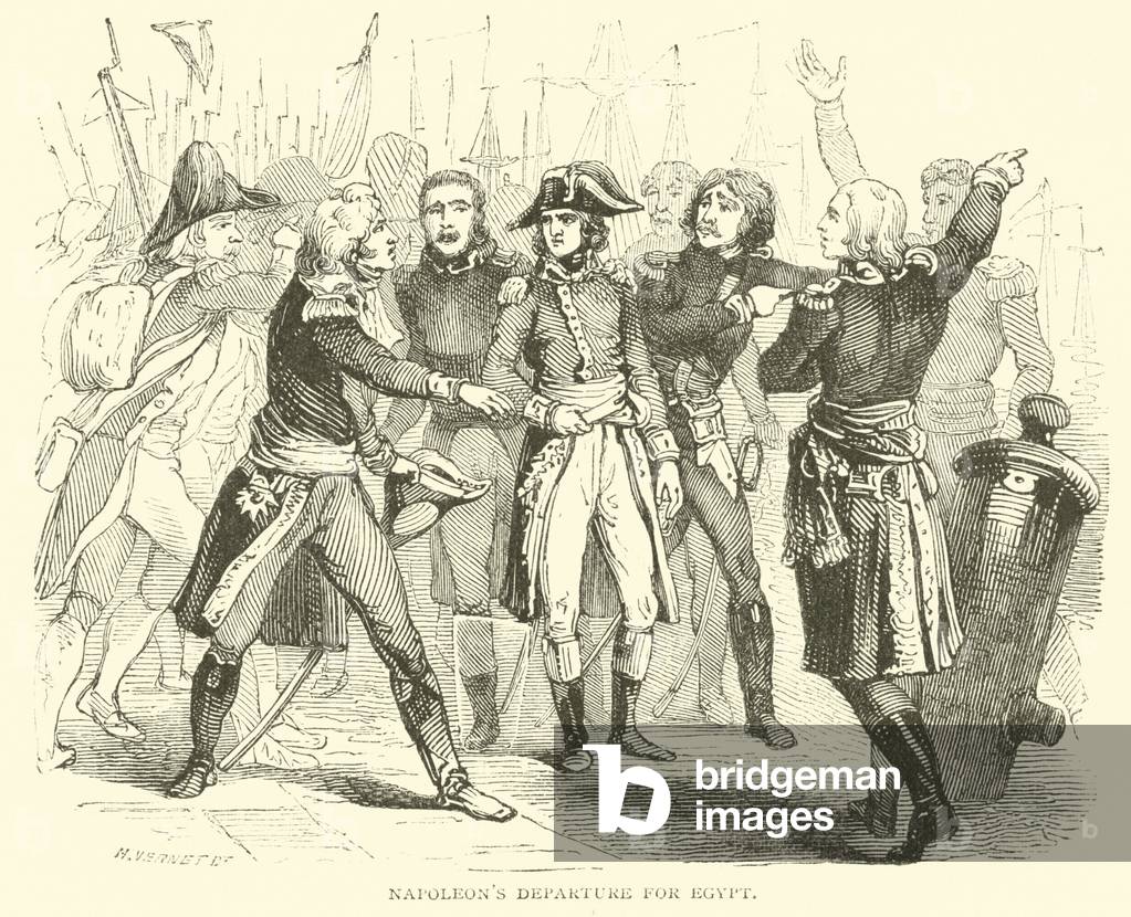 Napoleon's departure for Egypt (engraving)