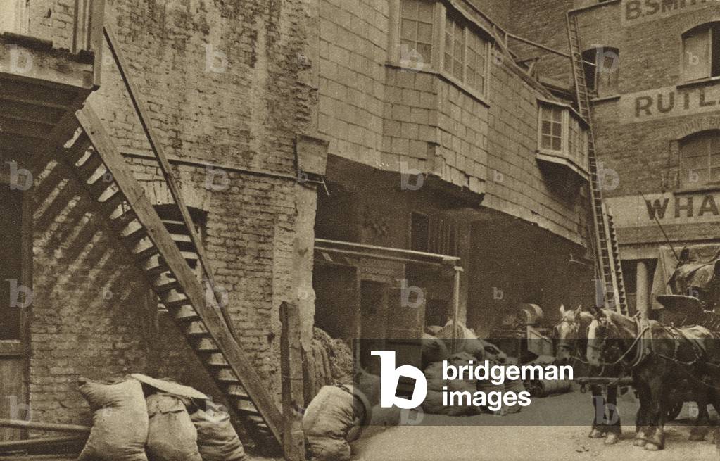 Part of a mill in Rutland Wharf, off Upper Thames Street (b/w photo)