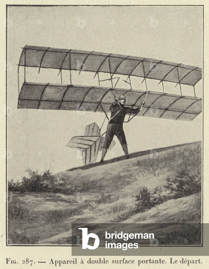 Appareil a double surface portante, Le depart (engraving)