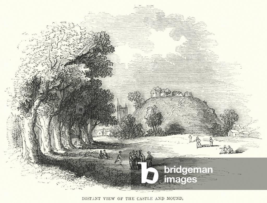 Distant View of the Castle and Mound (engraving)
