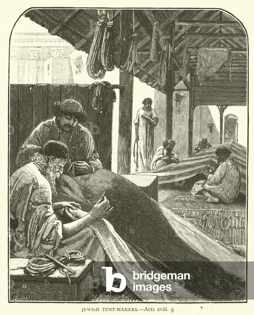 Jewish Tent-Makers, Acts, xviii, 3 (engraving)