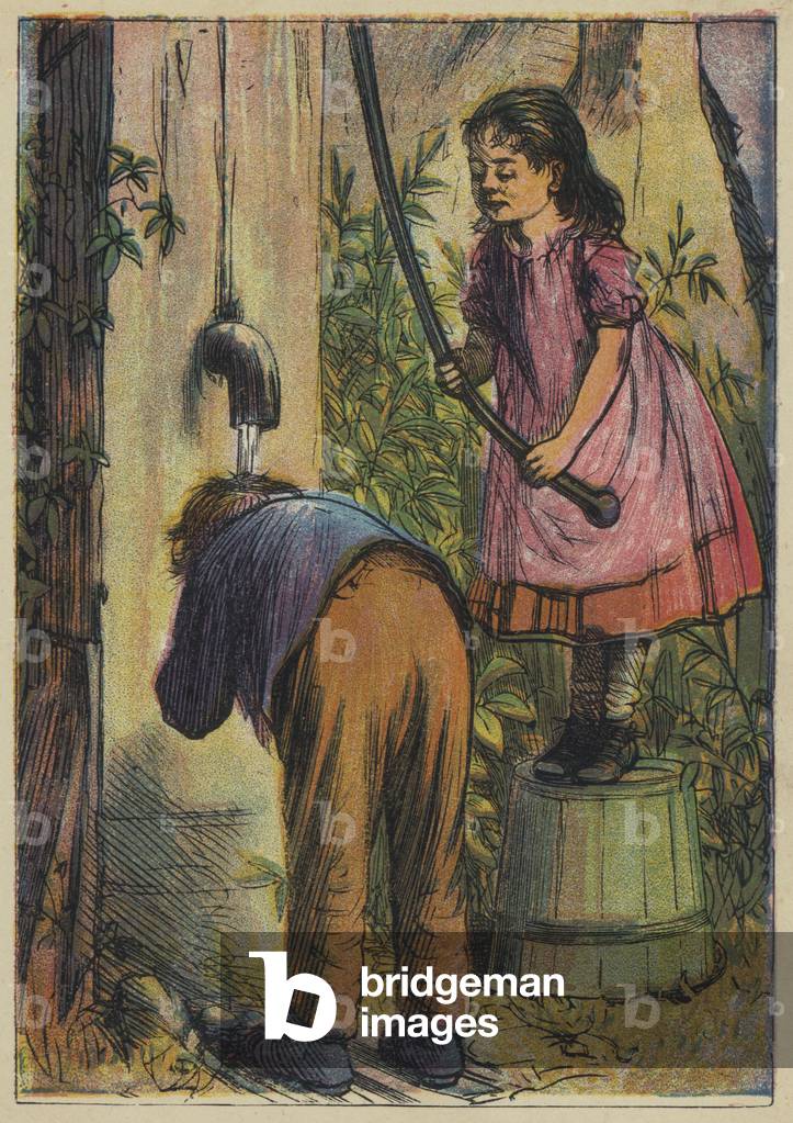 At the Pump (colour litho)
