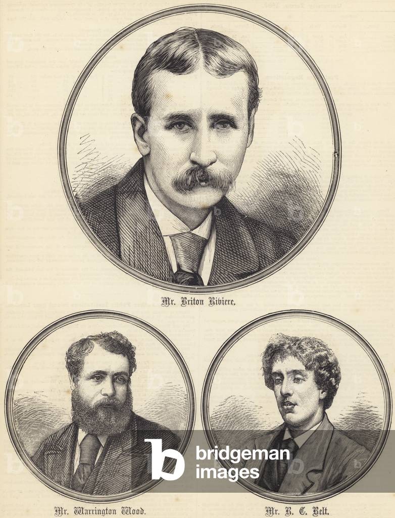 Mr Briton Riviere, Mr Warrington Wood, Mr R C Belt (engraving)