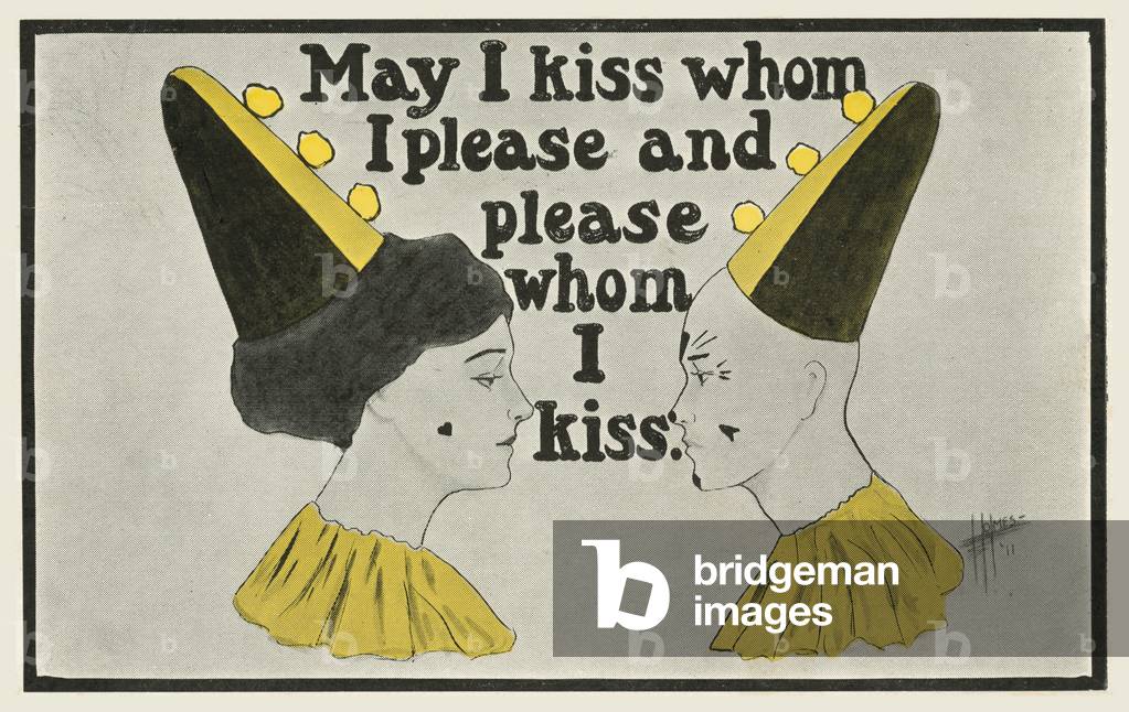 May I kiss whom I please and please whom I kiss (colour litho)