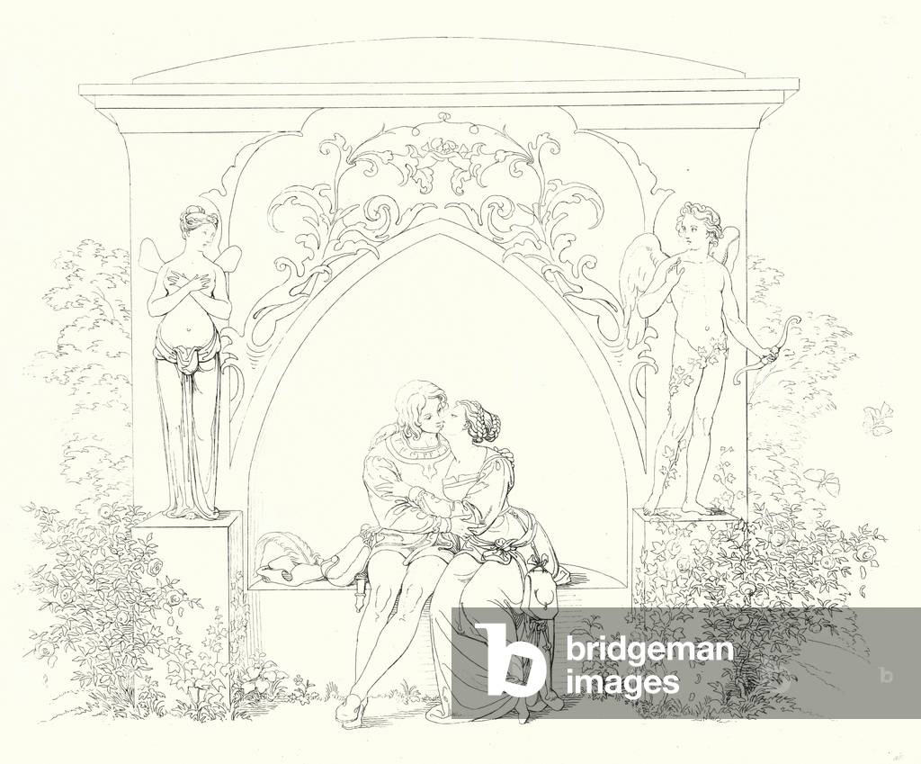 Illustration for Schiller's Lied von der Glocke, or The Song Of The Bell (engraving)