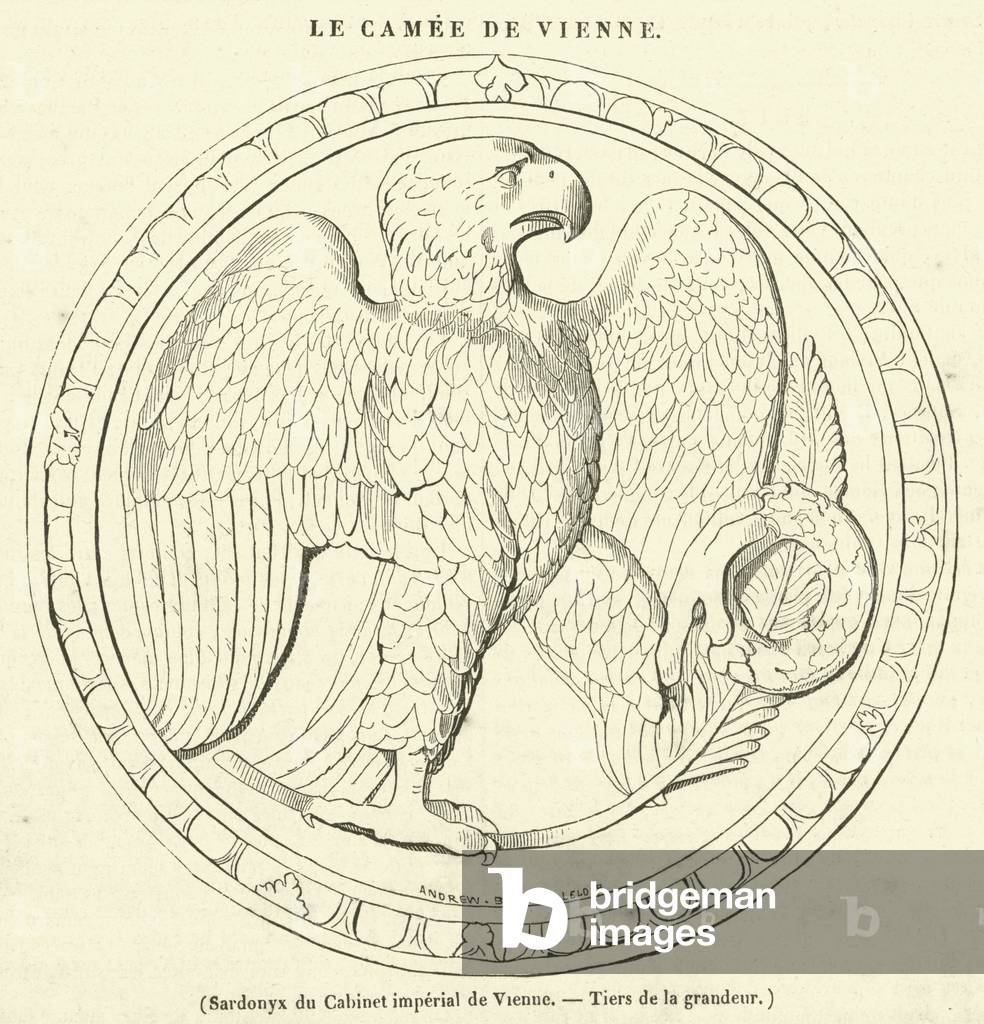 Sardonyx du Cabinet imperial de Vienne, Tiers de la grandeur (engraving)