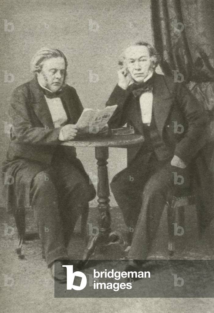 Richard Cobden (left) and John Bright (right) (b/w photo)