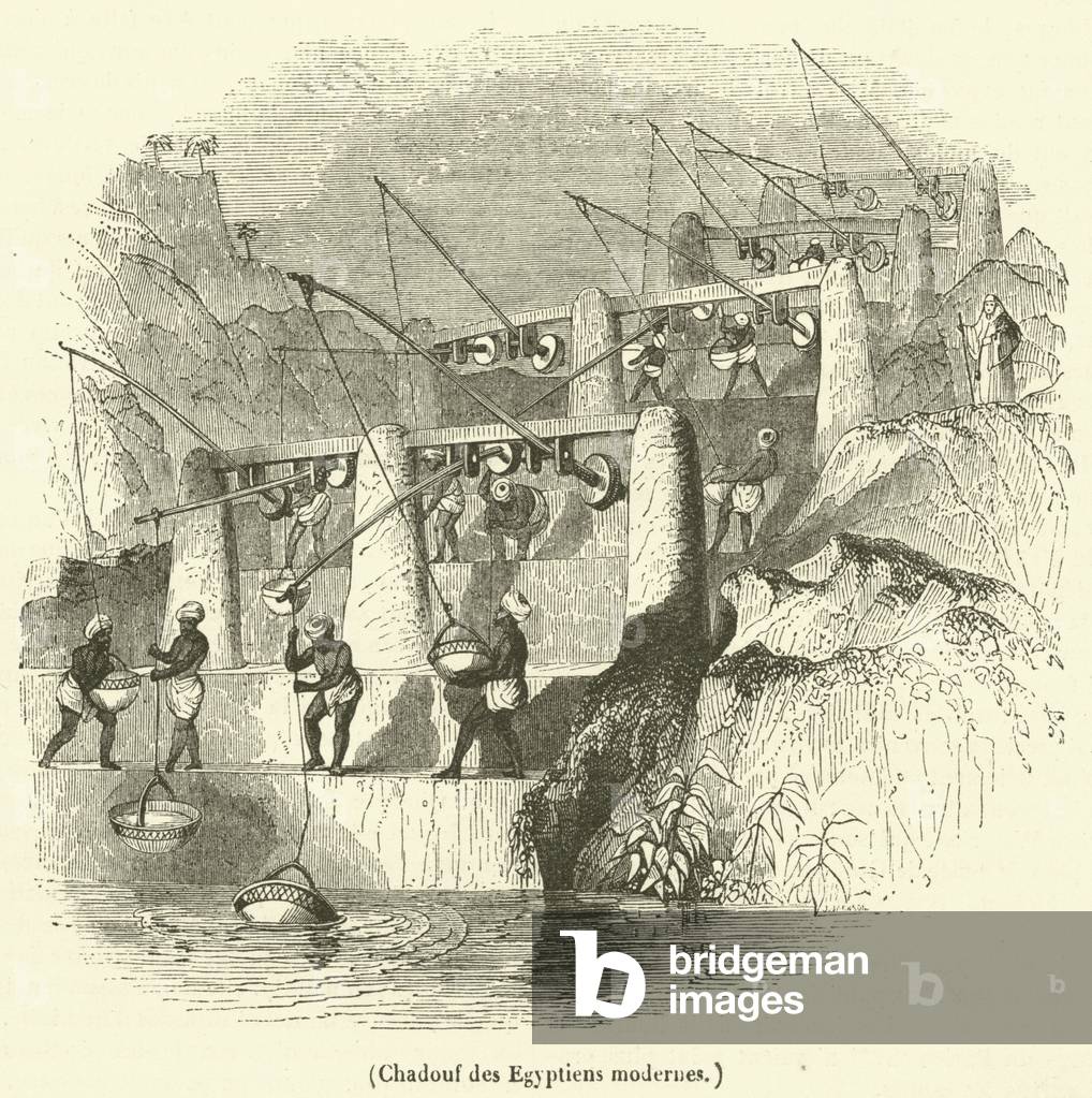 Chadouf des Egyptiens modernes (engraving)