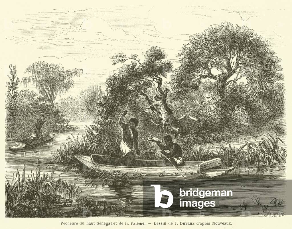 Pecheurs du haut Senegal et de la Faleme (engraving)