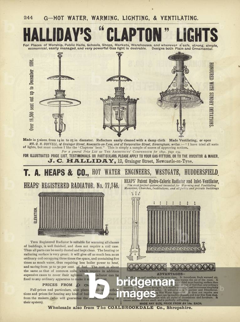 Page from The Architect's, Surveyor's and Engineer's Compendium 1892 (engraving)