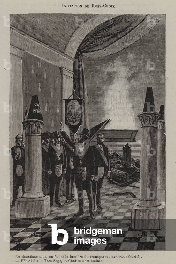 Initiation of a Sovereign Prince Rose Croix (engraving)