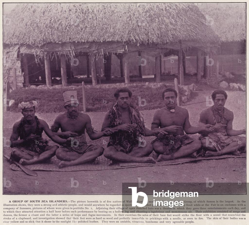 Chicago World's Fair, 1893: A Group of South Sea Islanders (b/w photo)