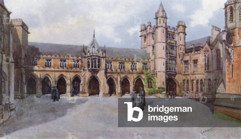Clifton College (colour litho)