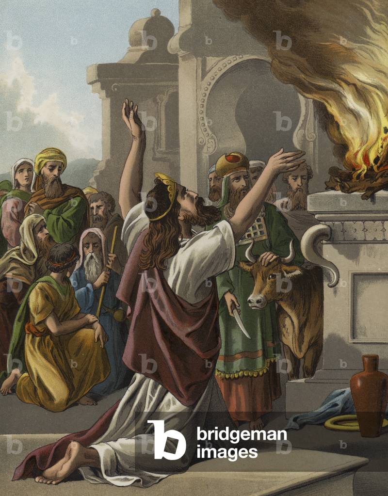 Solomon's prayer at the dedication of the temple (chromolitho)