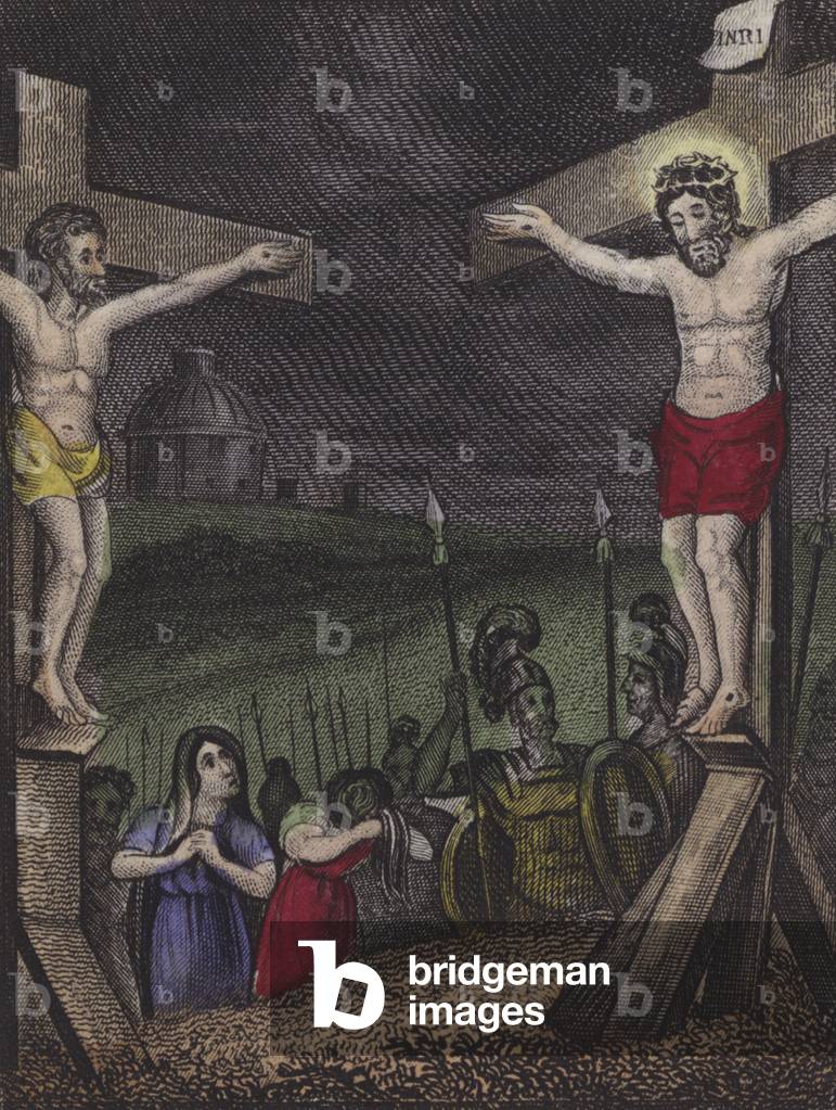 Illustration for Scripture History for the Improvement of Youth, c.1850 (coloured engraving)