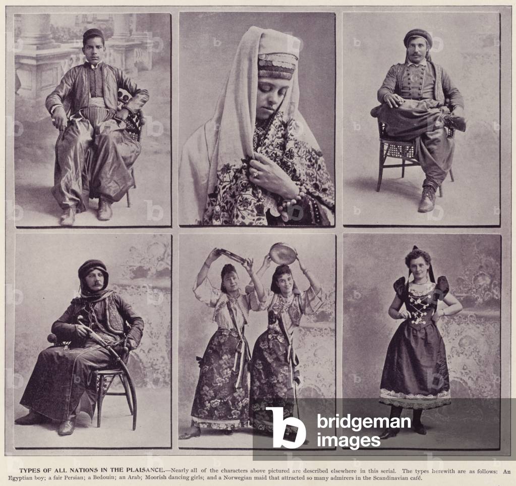 Chicago World's Fair, 1893: Types of All Nations in the Plaisance (b/w photo)