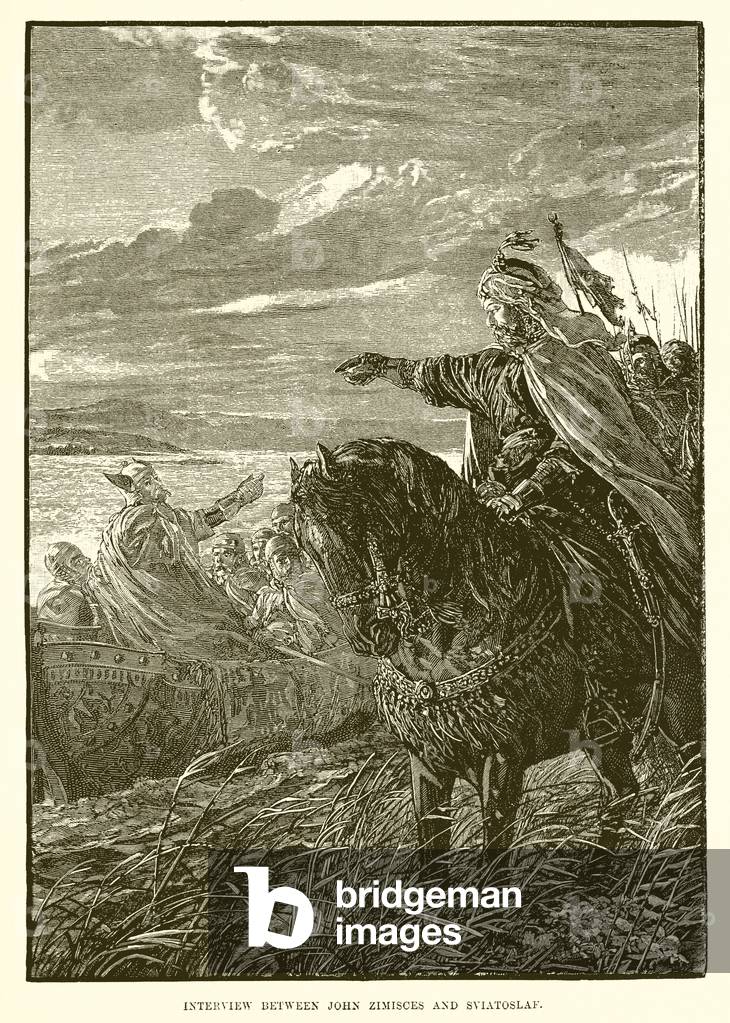 Interview between John Zimisces and Sviatoslaf (engraving)