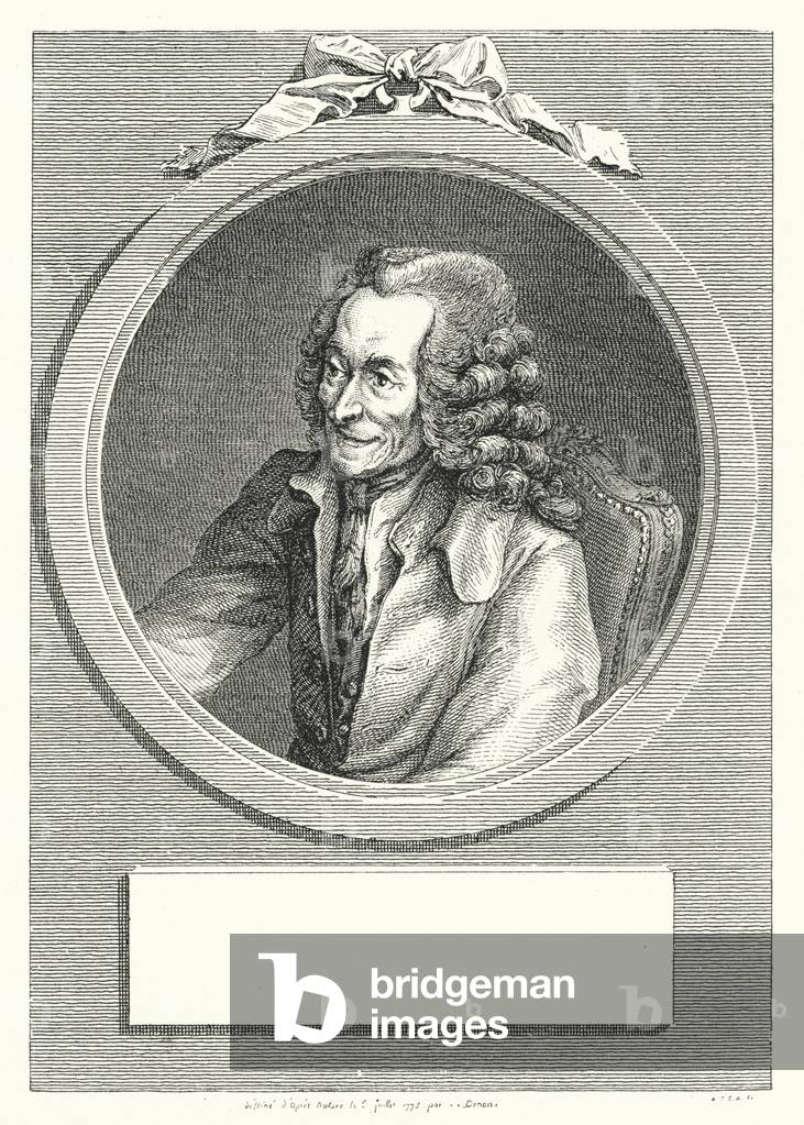 Voltaire, French Enlightenment writer and philosopher (engraving)