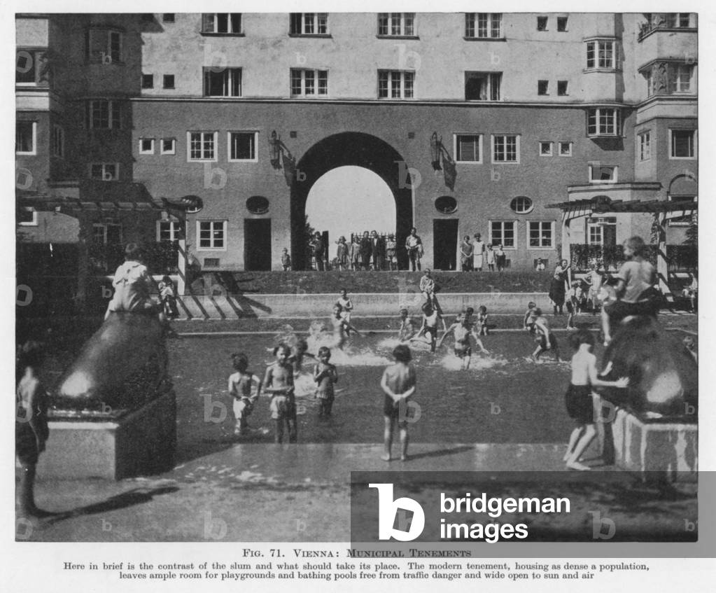 Vienna, Austria, Municipal Tenements (b/w photo)