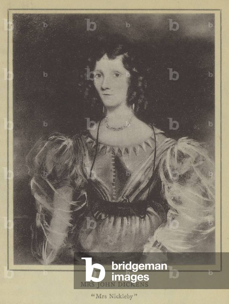 Mrs John Dickens, Mrs Nickleby (litho)