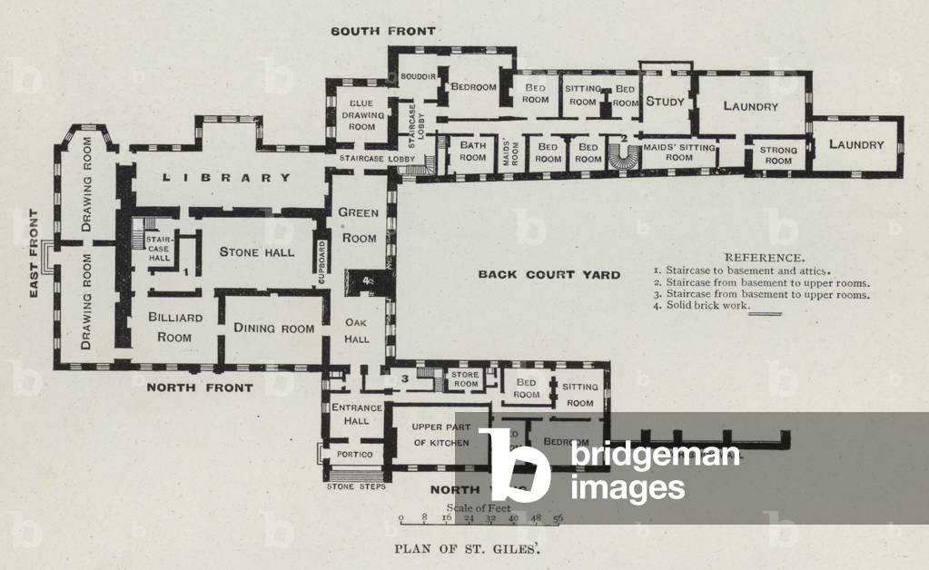 Plan of St Giles' (litho)