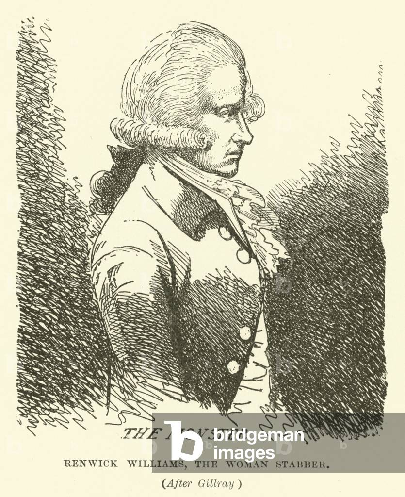Renwick Williams, the woman stabber (engraving)