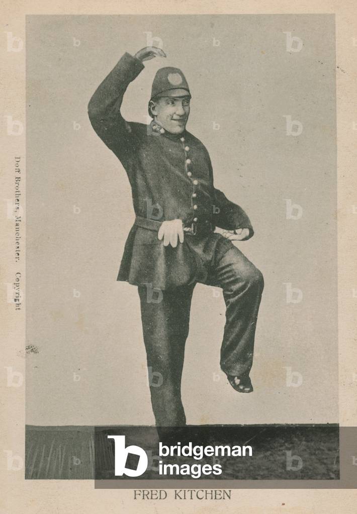 Fred Kitchen, dancing policeman (b/w photo)