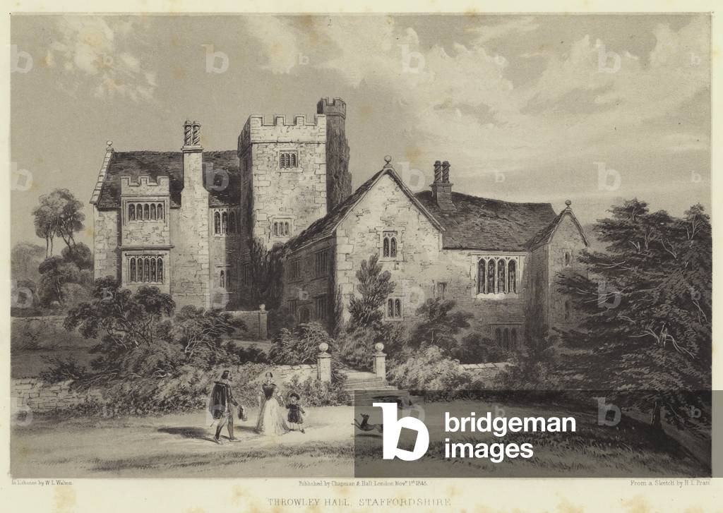 Throwley Hall, Staffordshire (engraving)