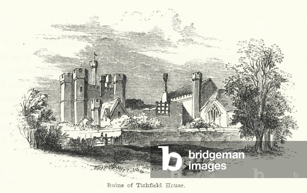 Ruins of Tichfield House (engraving)