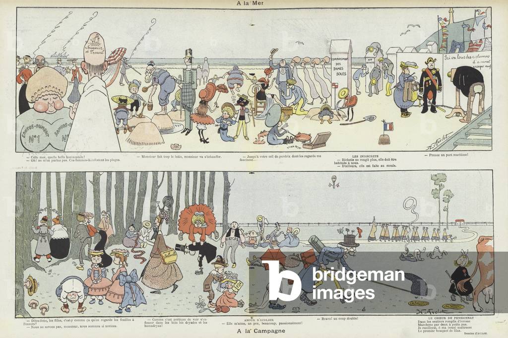 Illustration for Le Rire (colour litho)