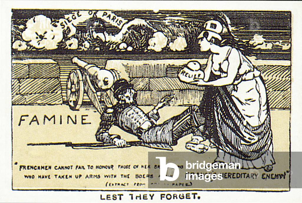 Cigarette card, Boer War cartoon (litho)