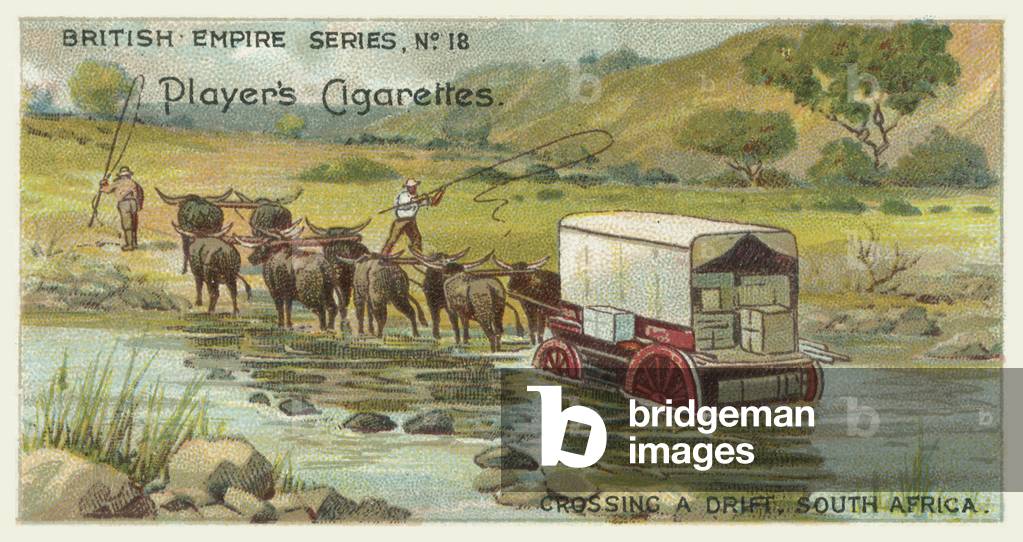 Crossing a Drift, South Africa (chromolitho)