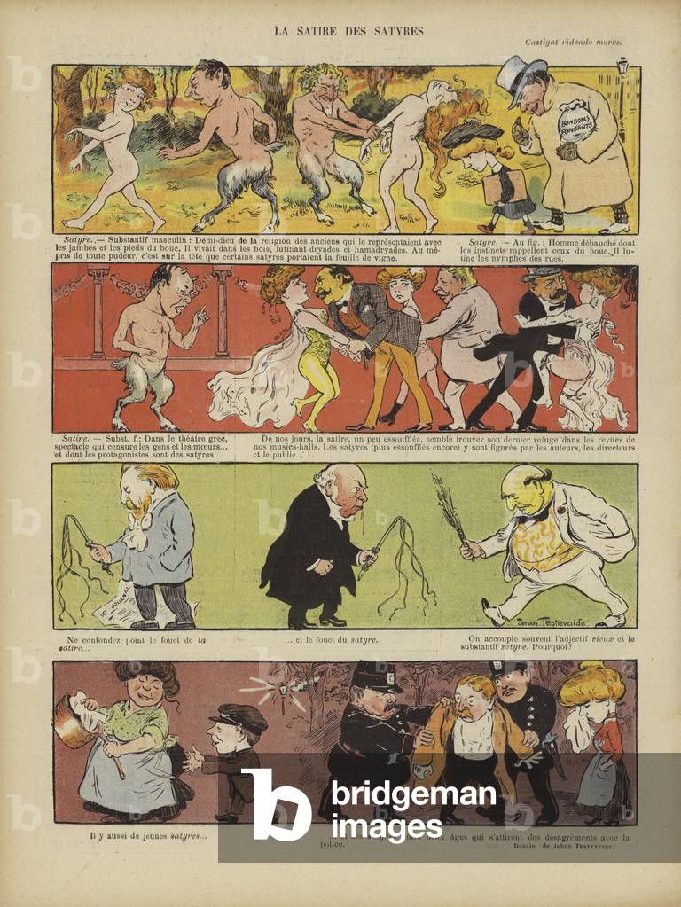 Illustration for Le Rire (colour litho)