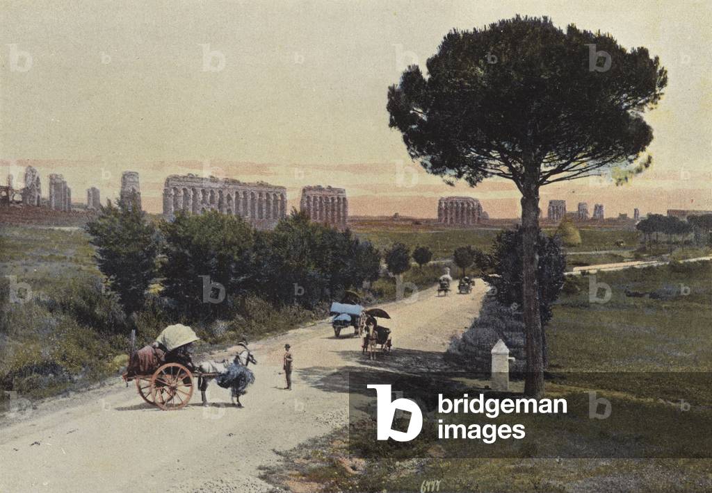 Rome, Aqueduc De Claude (colour photo)