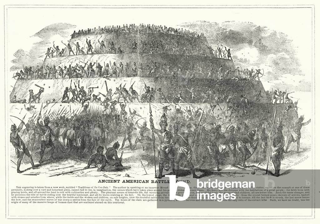 Ancient American Battle-Mound (engraving)