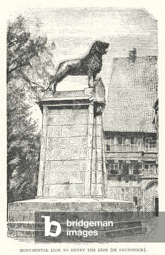 Monumental Lion to Henry the Lion (engraving)