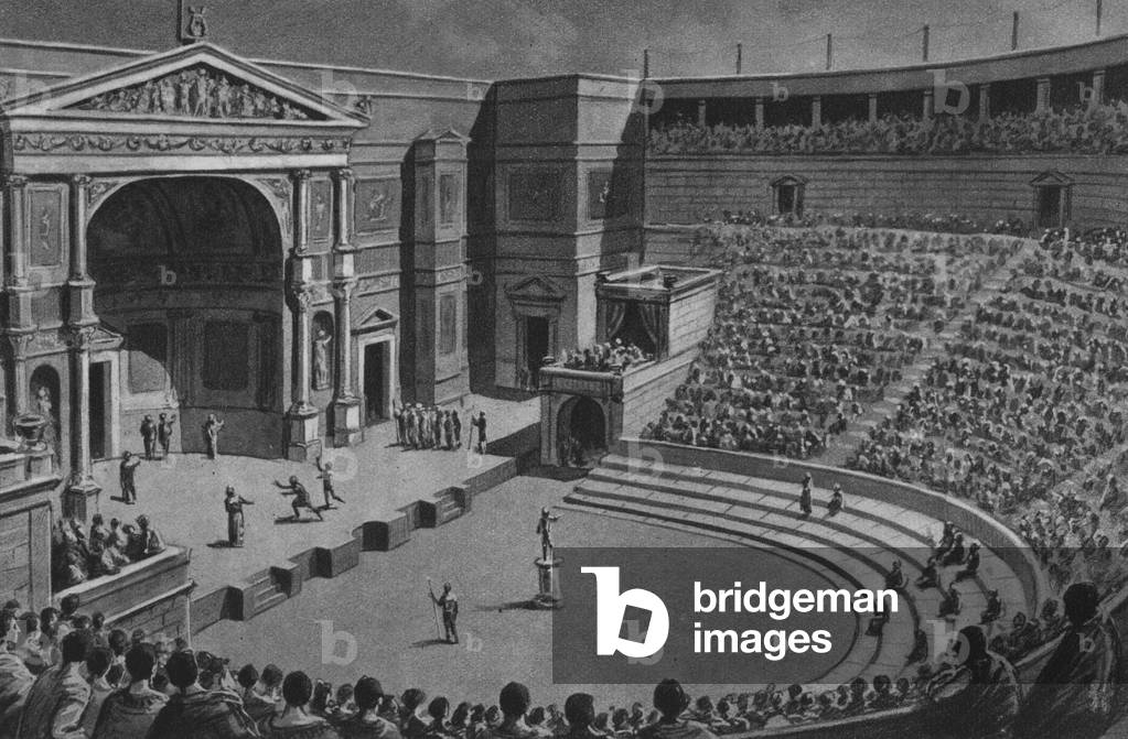 Pompei: Teatro Tragico (litho)