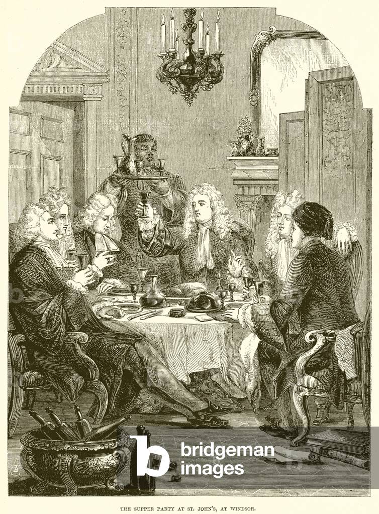 The Supper Party at St. John's, at Windsor (engraving)