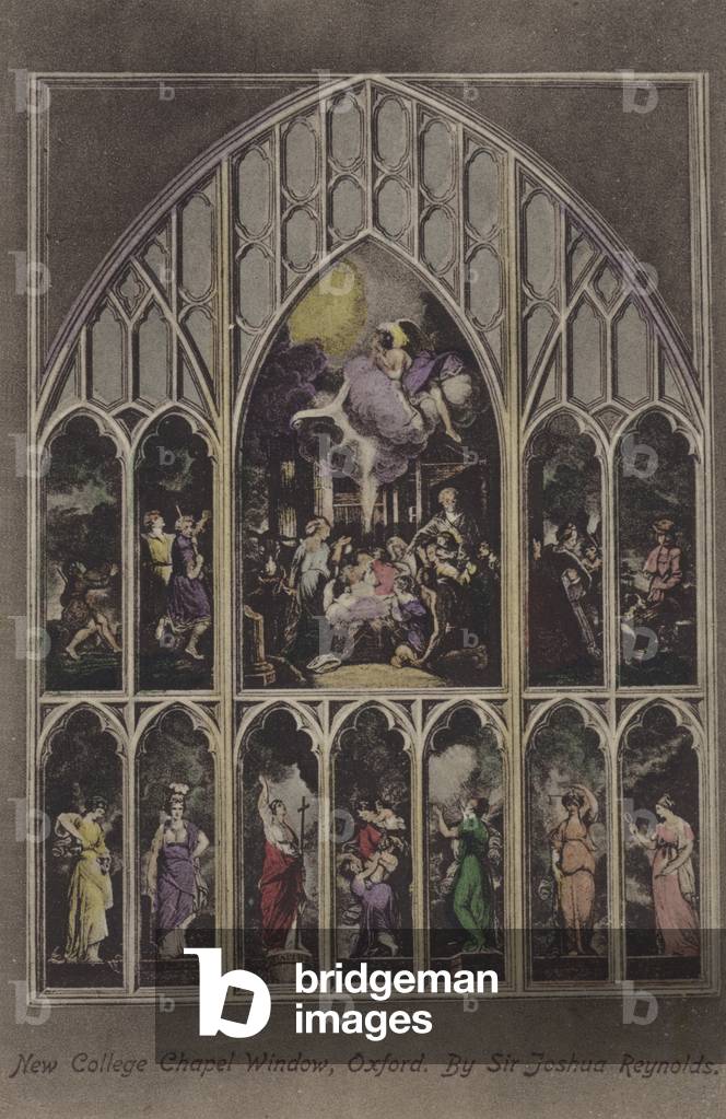 New College Chapel Window, Oxford, by Sir Joshua Reynolds (colour photo)