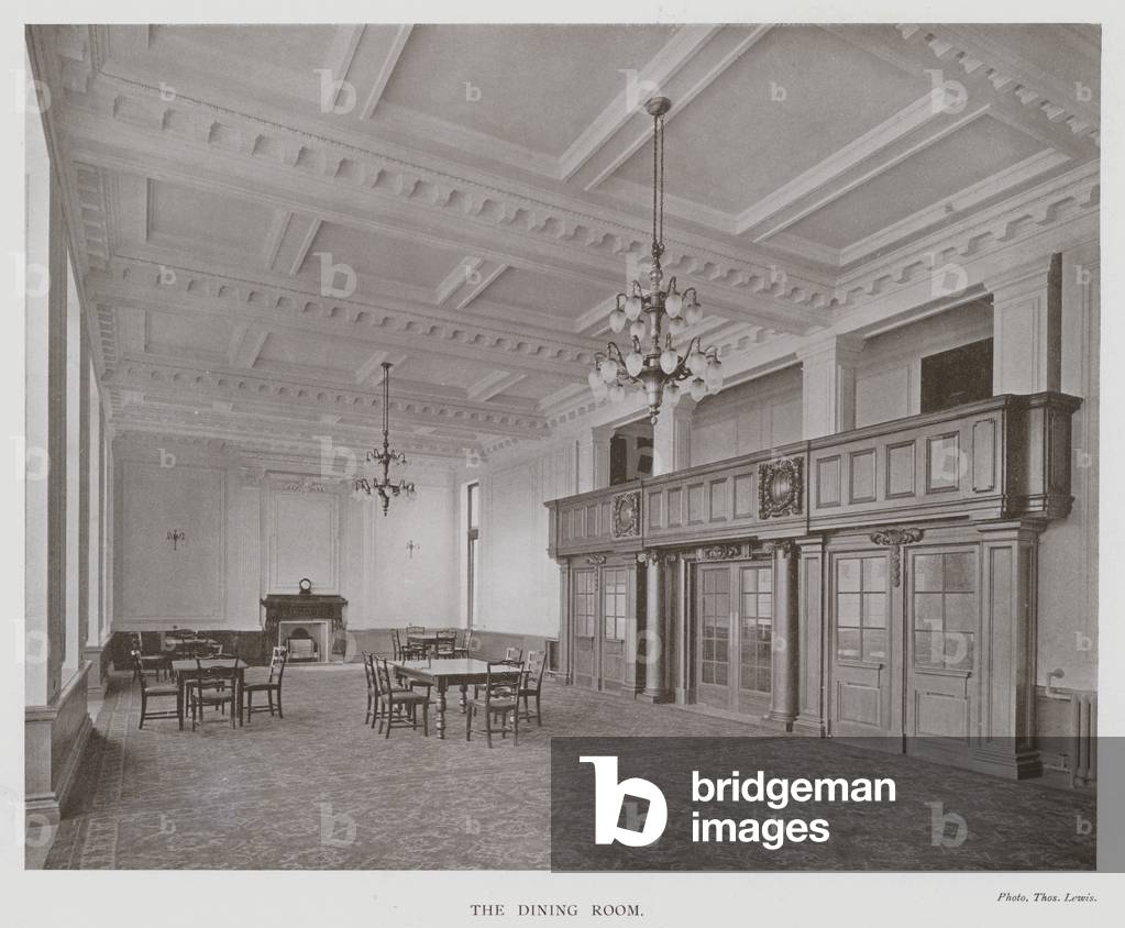 Northern Conservative Club, The Dining Room (b/w photo)