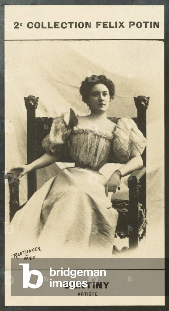 Jeanne-Clementine Bertiny, Artiste, 1872 (b/w photo)