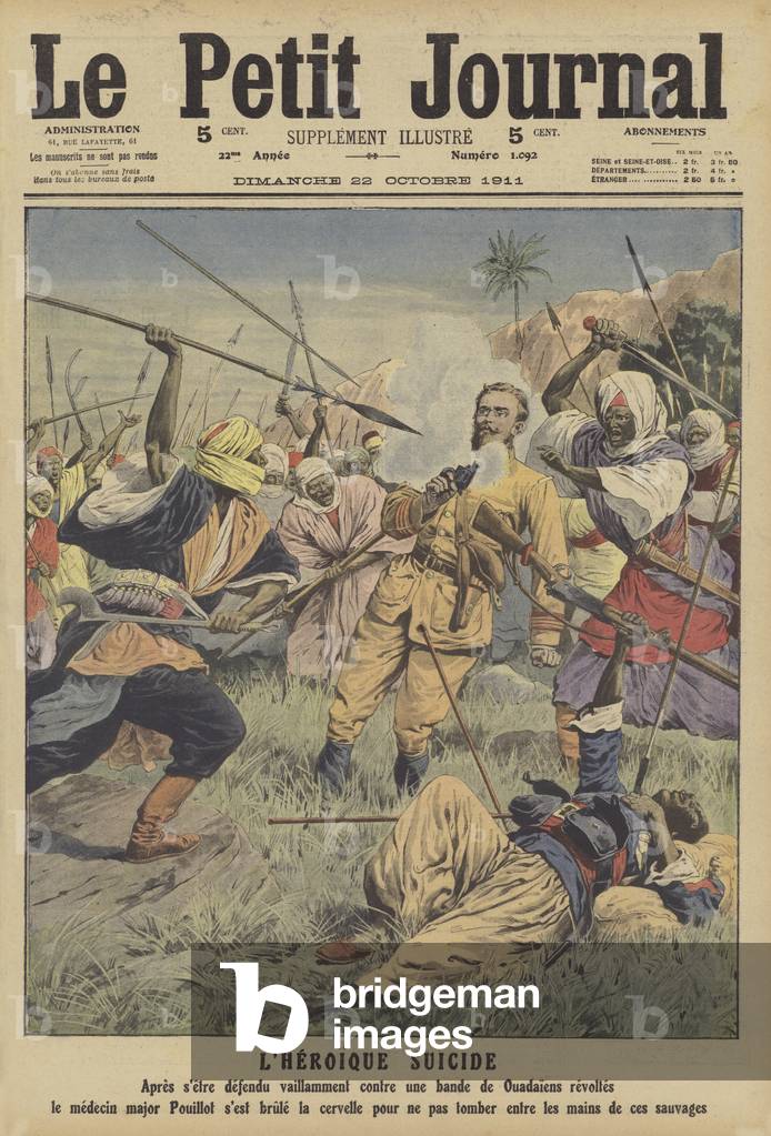 Heroic suicide (colour litho)