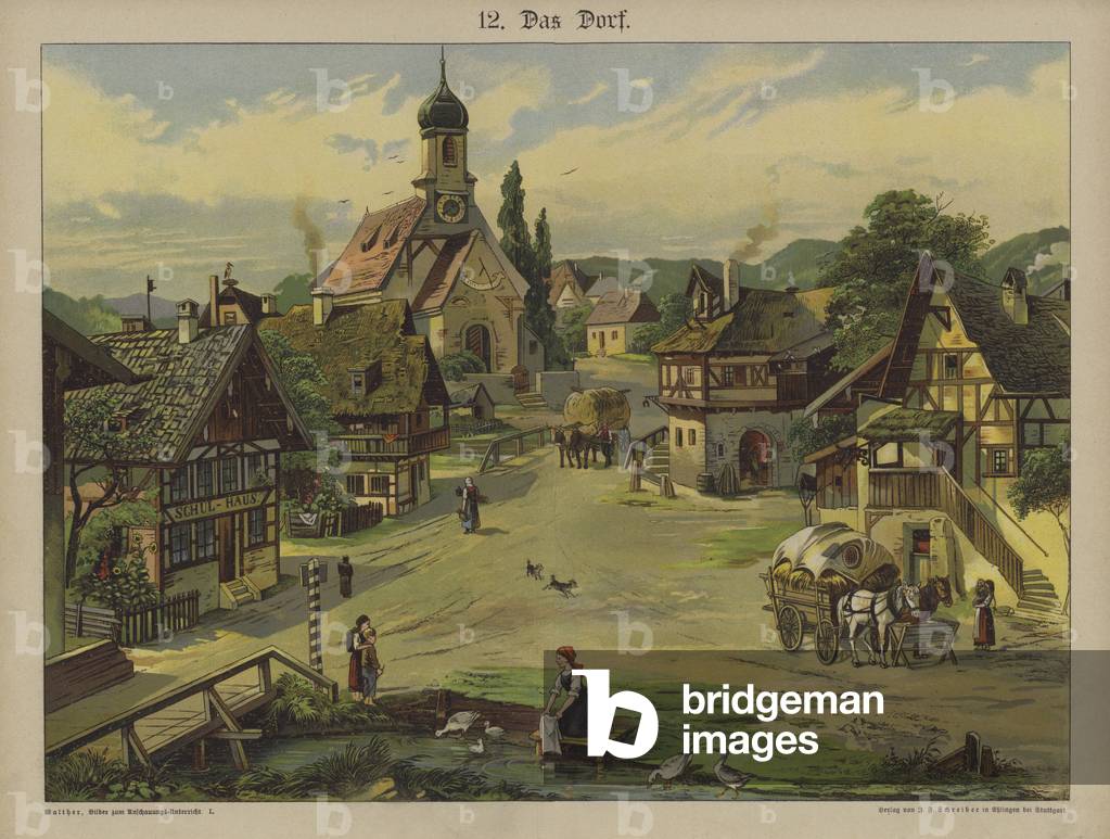 Village (colour litho)