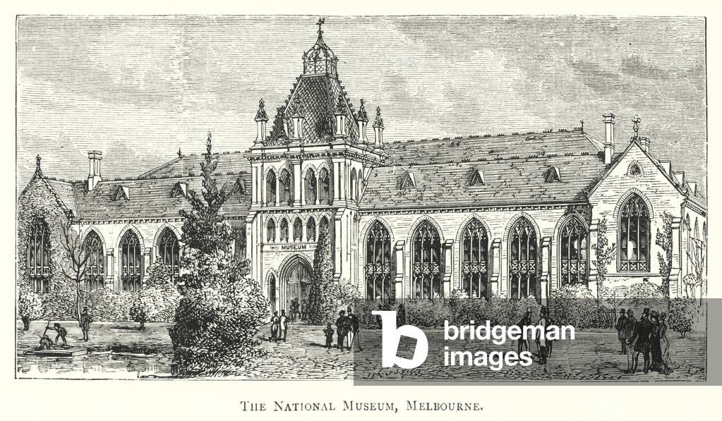 Australia: The National Museum, Melbourne (engraving)
