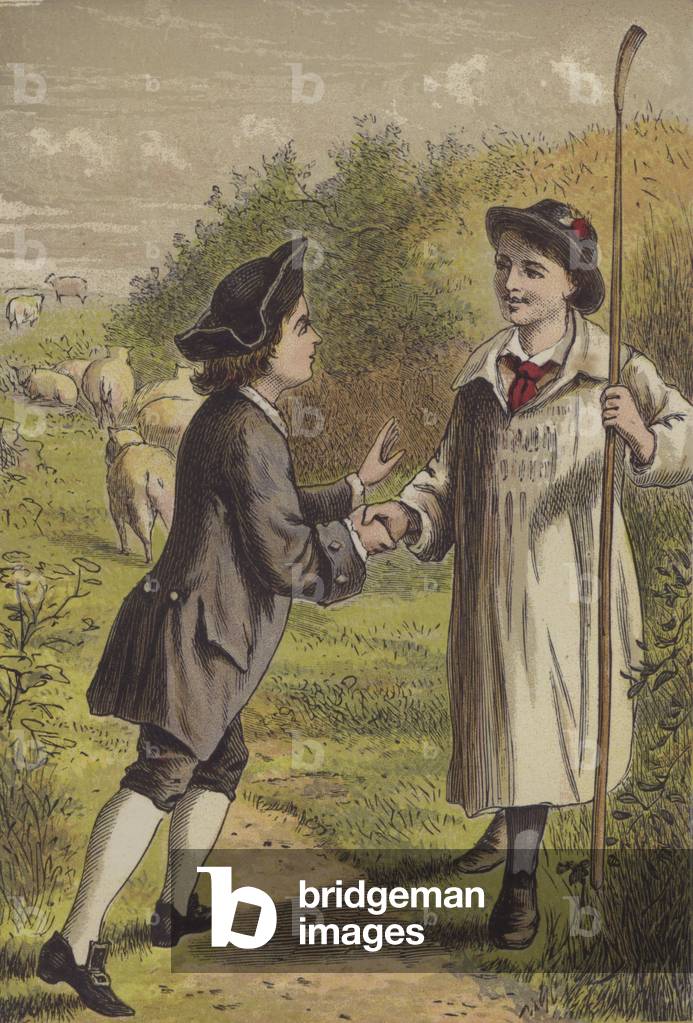 Illustration for The History of Sandford and Merton (colour litho)