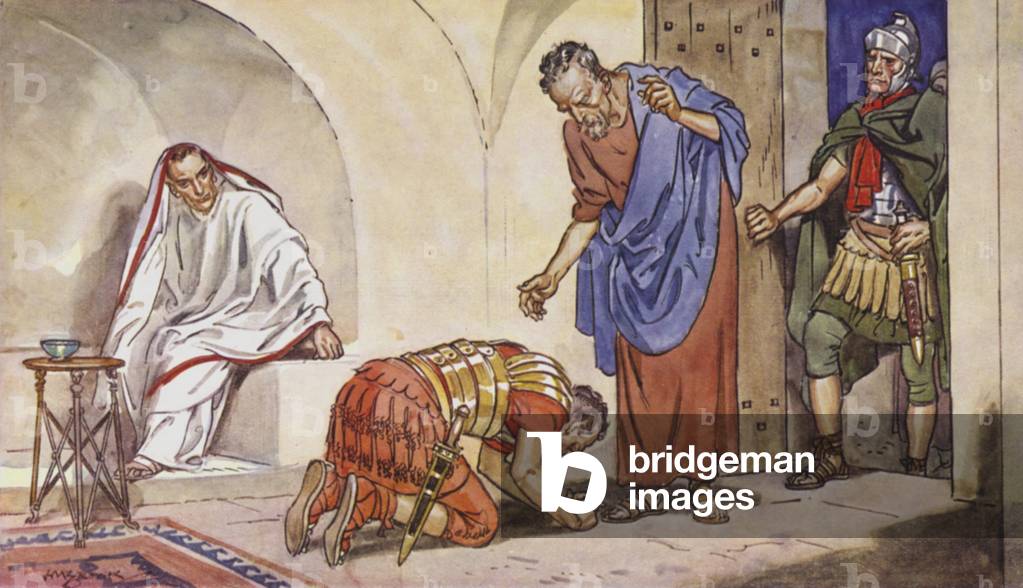 Peter and Cornelius (colour litho)