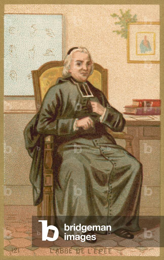 Charles-Michel de l'Epee, French clergyman and philanthropic educator (chromolitho)