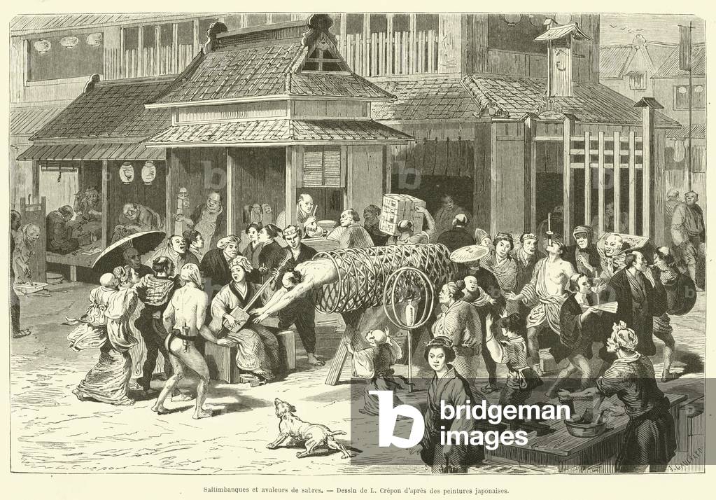 Saltimbanques et avaleurs de sabres (engraving)