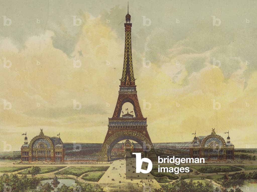 Paris Universal Exhibition and the Eiffel Tower (chromolitho)
